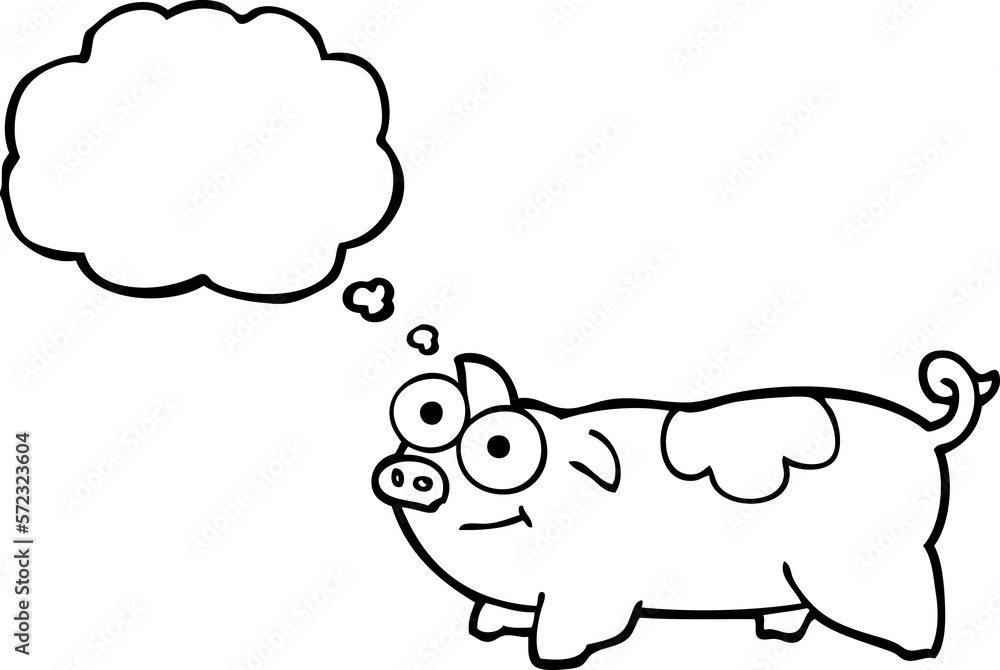 thought bubble cartoon pig thought bubble cartoon pig