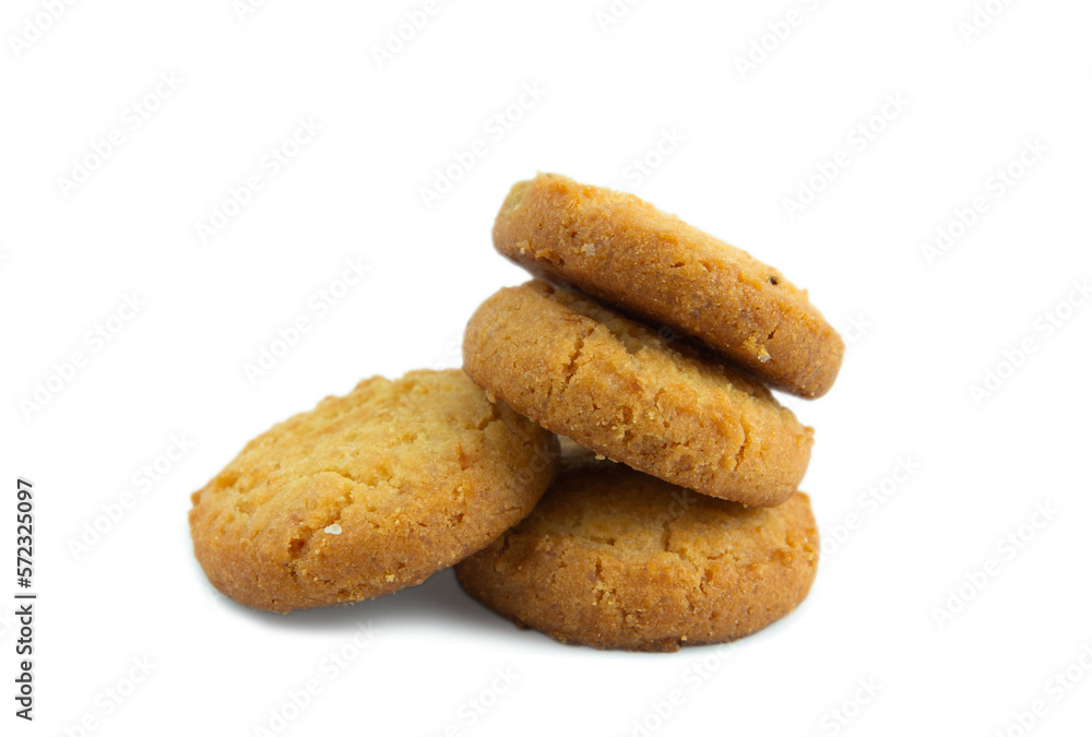 Butter Cookie on white background