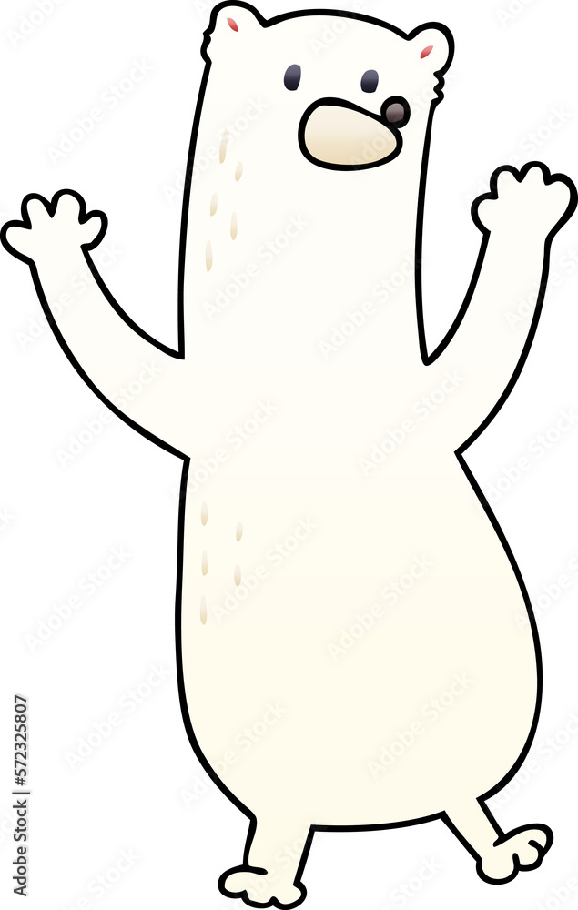 quirky gradient shaded cartoon polar bear quirky gradient shaded cartoon polar bear