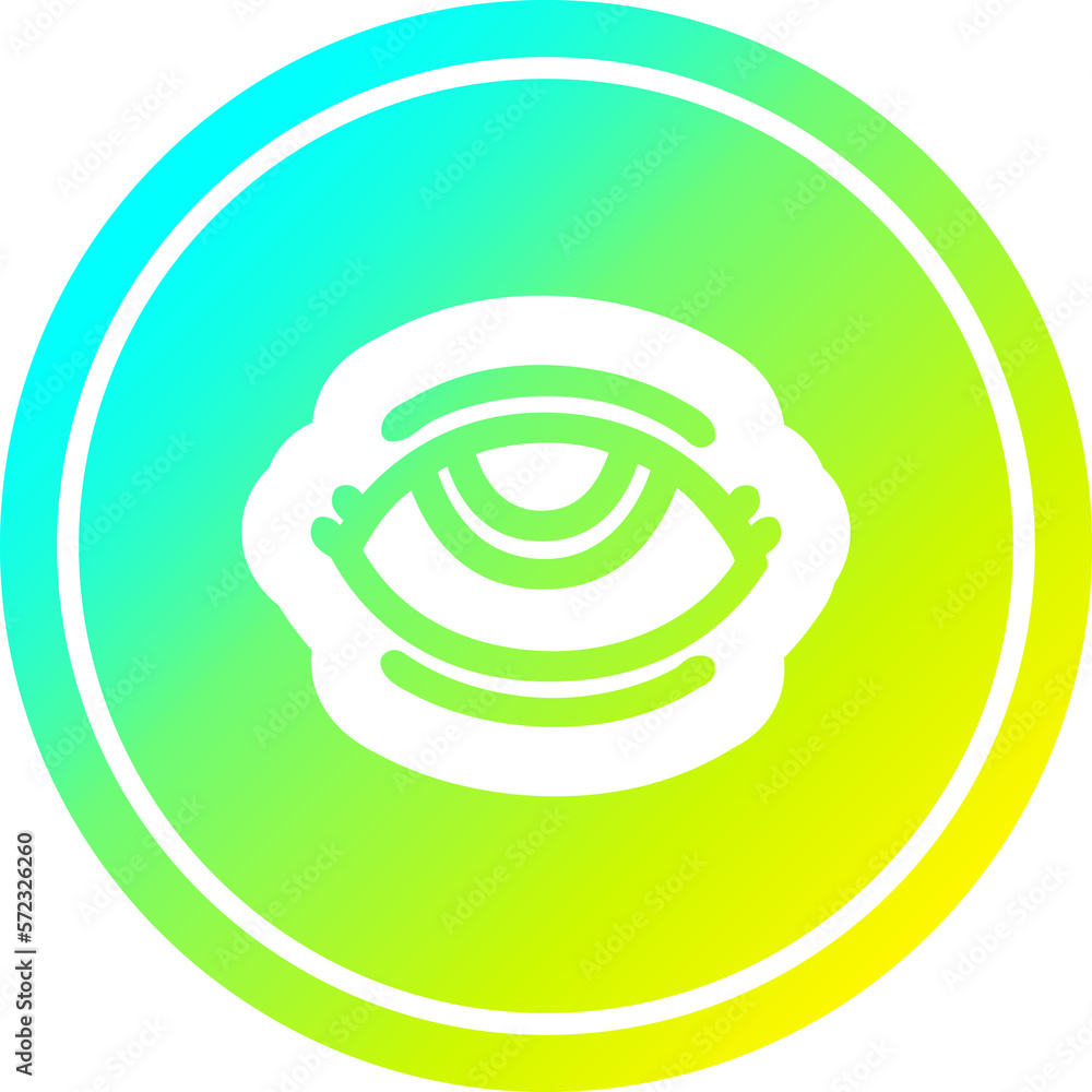eye symbol circular in cold gradient spectrum eye symbol circular in cold gradient spectrum