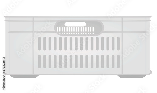 Empty plastic crate. vector illustration