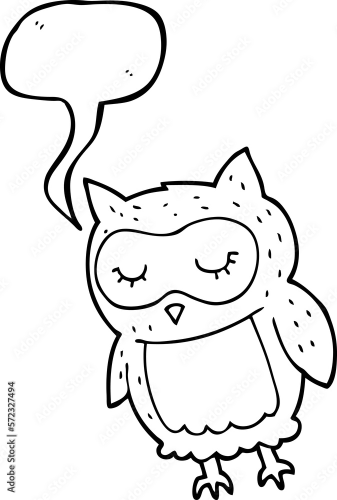 speech bubble cartoon owl speech bubble cartoon owl