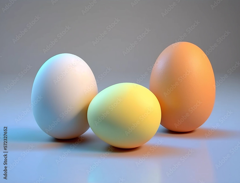 Colorful Easter eggs made by artificial intelligence, artificially generated illustration. Colorful Easter eggs made by artificial intelligence, artificially generated illustration.