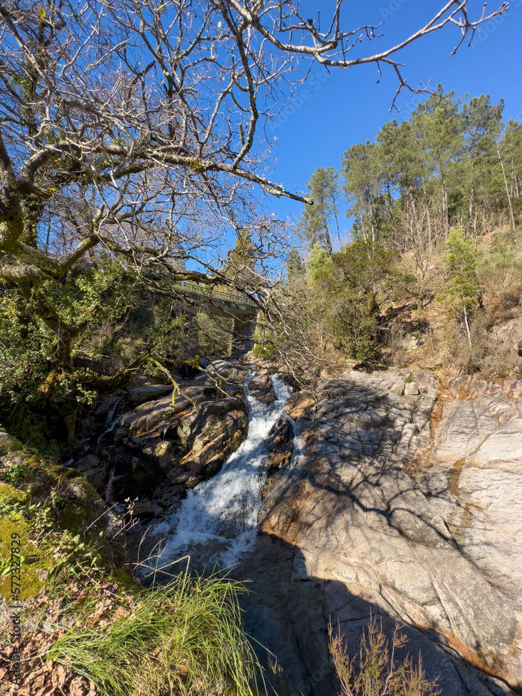 Water stream near Fecha de Barjas waterfall Water stream near Fecha de Barjas waterfall