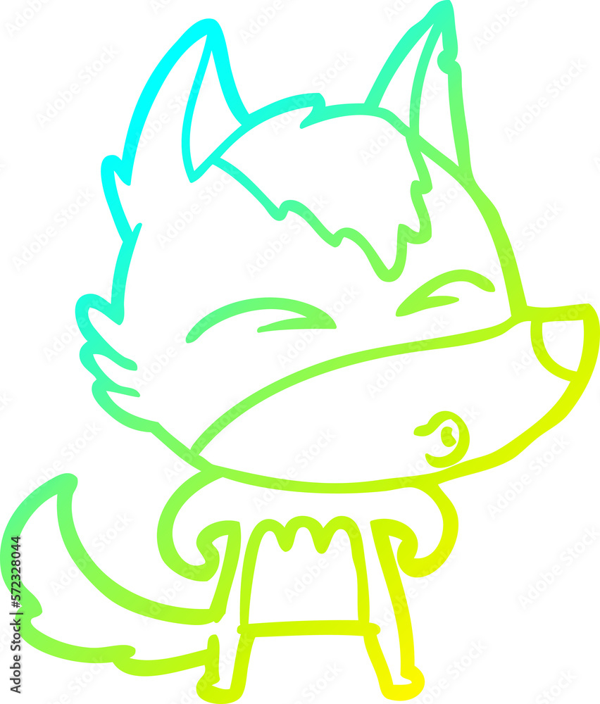 cold gradient line drawing cartoon wolf whistling cold gradient line drawing cartoon wolf whistling