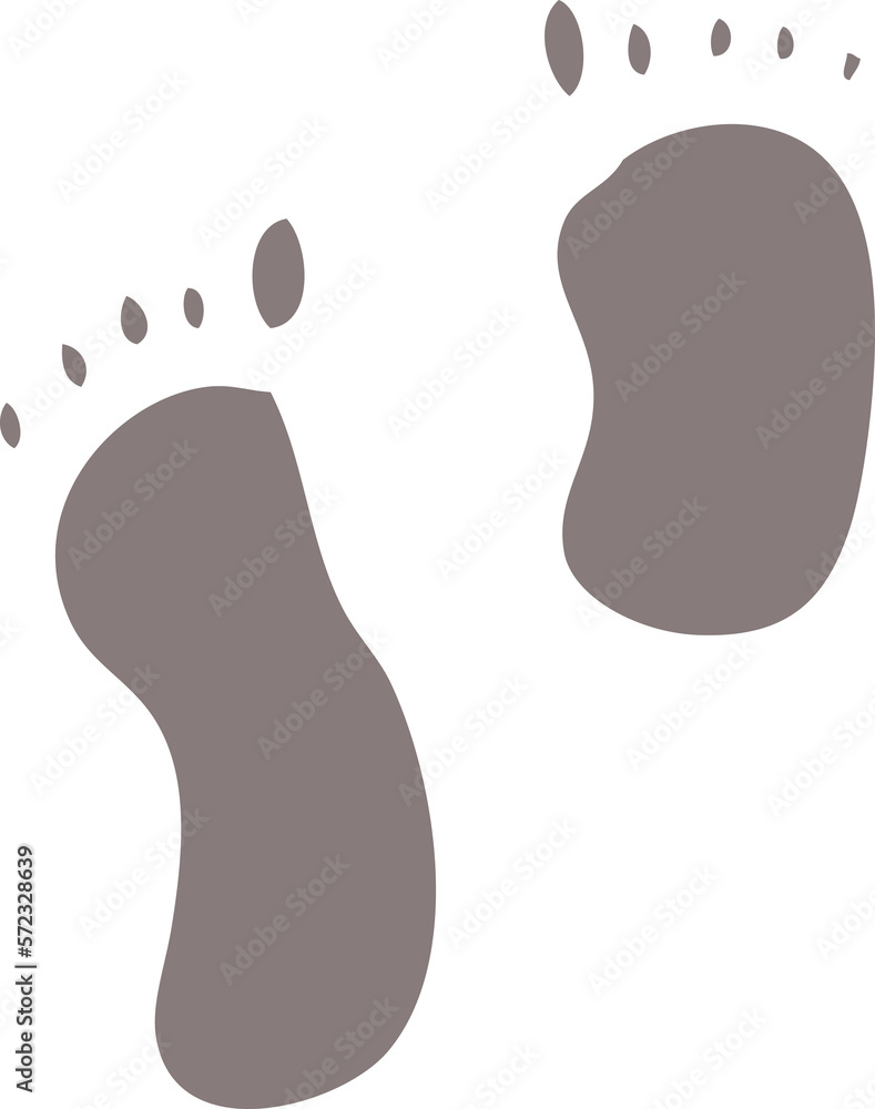 flat color illustration cartoon foot prints flat color illustration cartoon foot prints