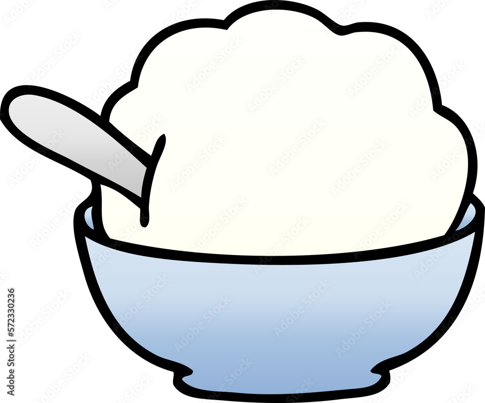quirky gradient shaded cartoon ice cream bowl quirky gradient shaded cartoon ice cream bowl
