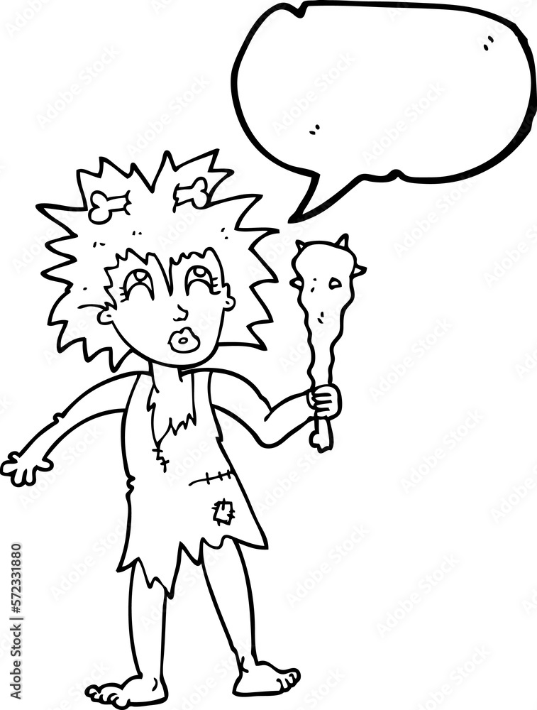 speech bubble cartoon cave woman speech bubble cartoon cave woman