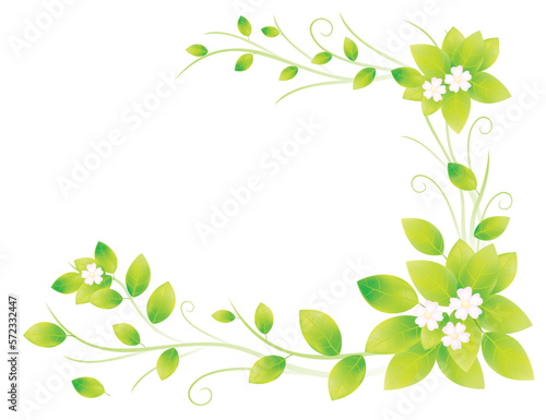 long vines pink flower flora theme frame background vector photo spring