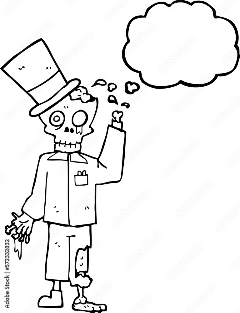 thought bubble cartoon posh zombie thought bubble cartoon posh zombie