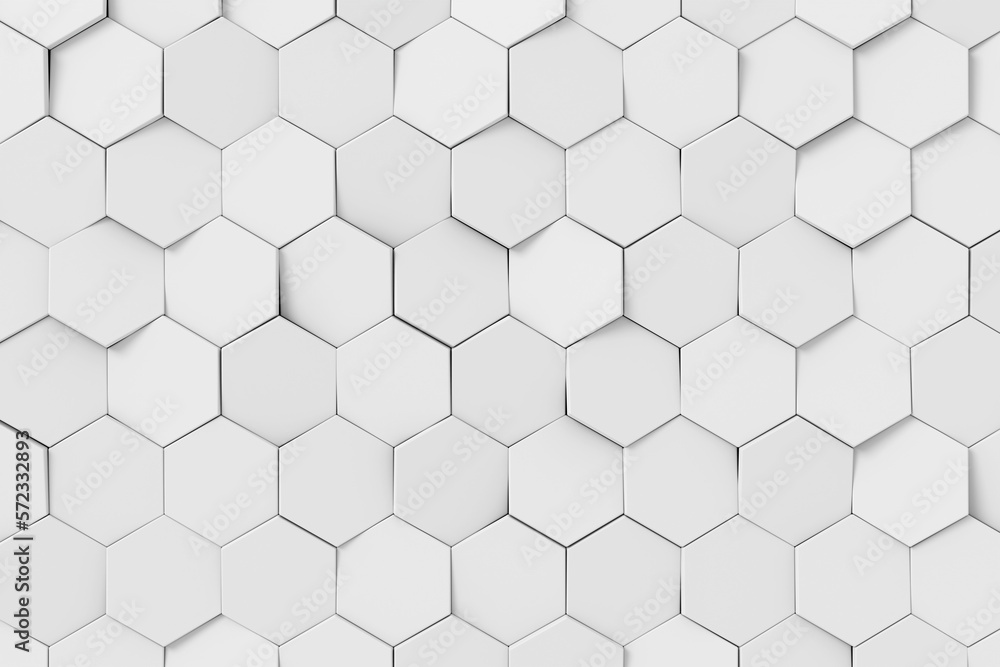 Abstract background of hexagon. 3D rendering.