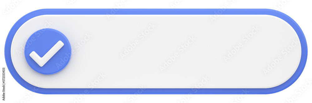 3D checkbox with text area. 3D illustration. 3D checkbox with text area. 3D illustration.