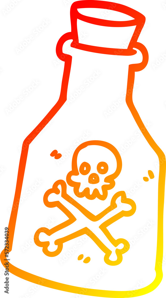 warm gradient line drawing cartoon poison bottle warm gradient line drawing cartoon poison bottle