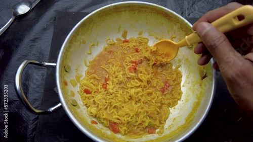 A Video of Cooked Maggie Amidst the mountains of Himachal photo