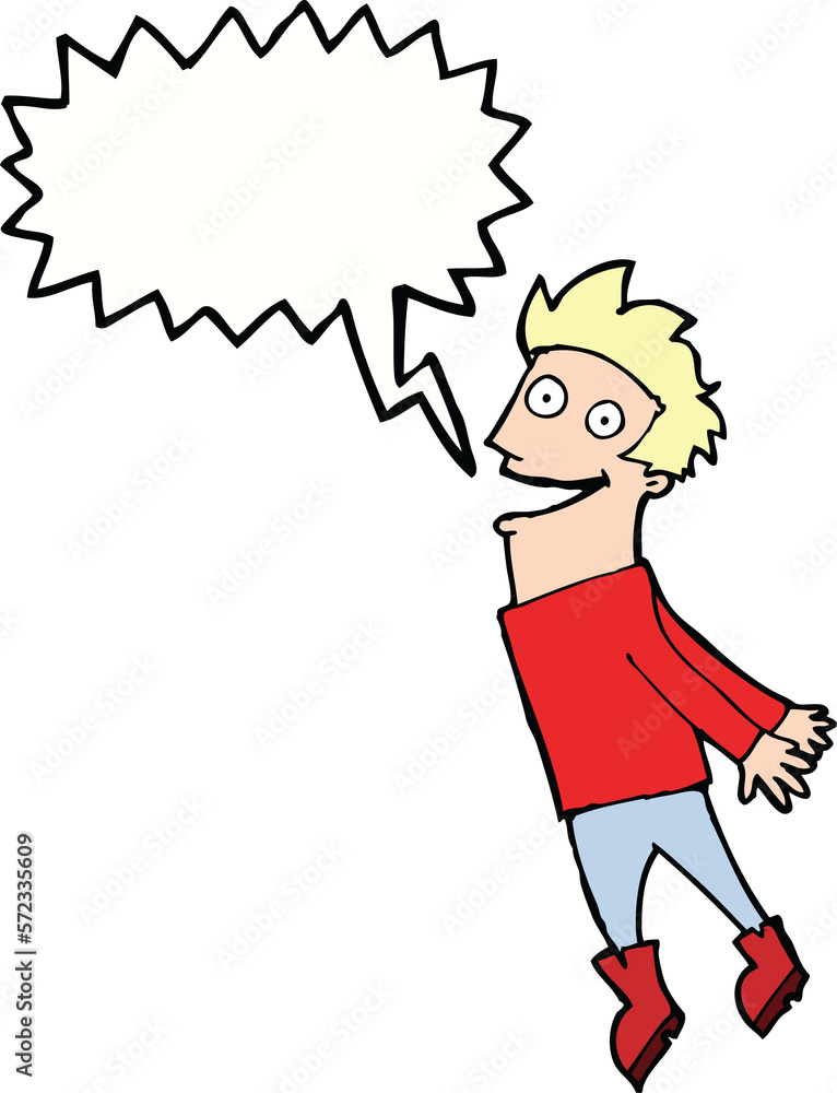 cartoon drenched man flying with speech bubble cartoon drenched man flying with speech bubble