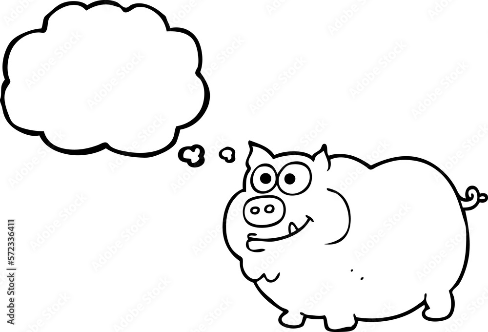 thought bubble cartoon pig thought bubble cartoon pig