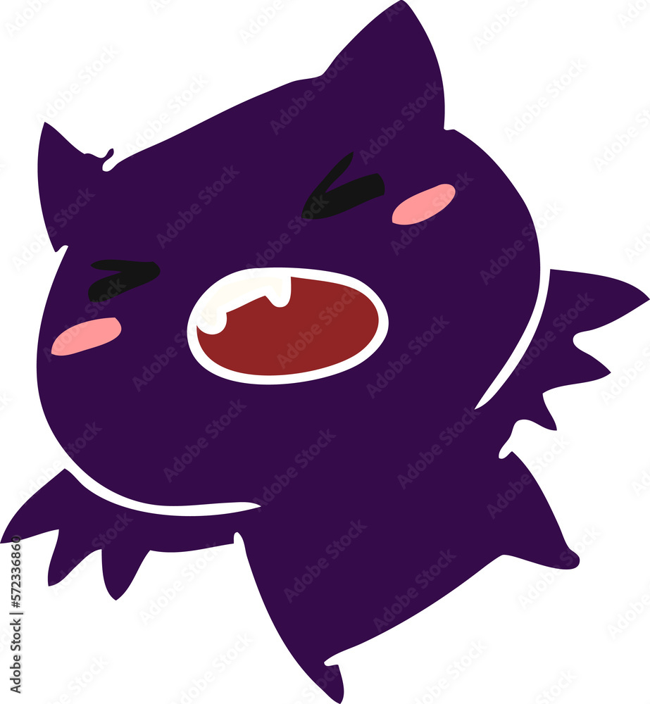 cartoon of a kawaii cute bat cartoon of a kawaii cute bat