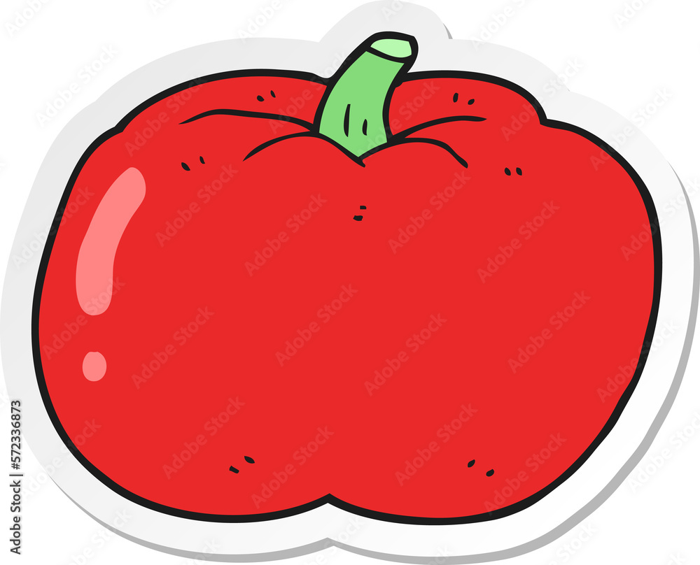 sticker of a cartoon tomato