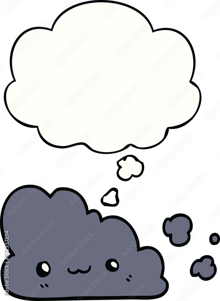 cute cartoon cloud and thought bubble cute cartoon cloud and thought bubble
