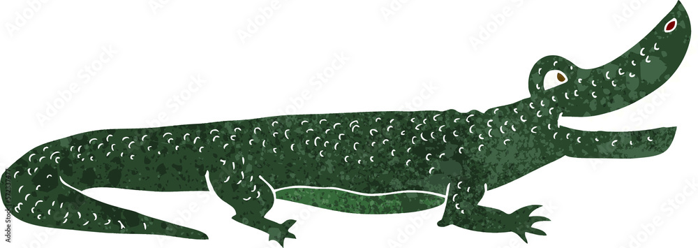 Fototapeta premium cartoon happy crocodile