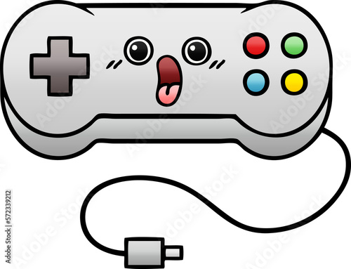 gradient shaded cartoon game controller