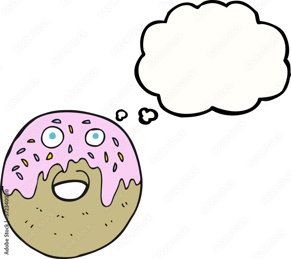 thought bubble cartoon doughnut thought bubble cartoon doughnut