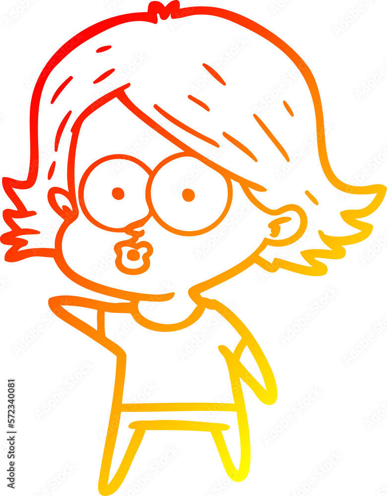 warm gradient line drawing cartoon girl pouting warm gradient line drawing cartoon girl pouting