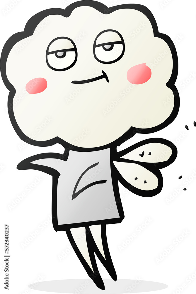 cartoon cute cloud head imp cartoon cute cloud head imp