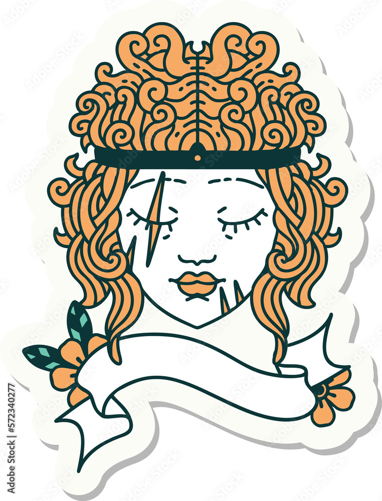 human barbarian character sticker human barbarian character sticker