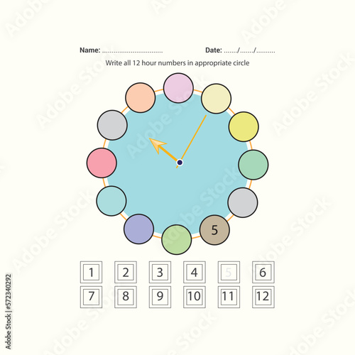 Clock Learning Activity Page
