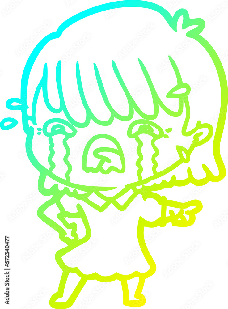 cold gradient line drawing cartoon girl crying cold gradient line drawing cartoon girl crying