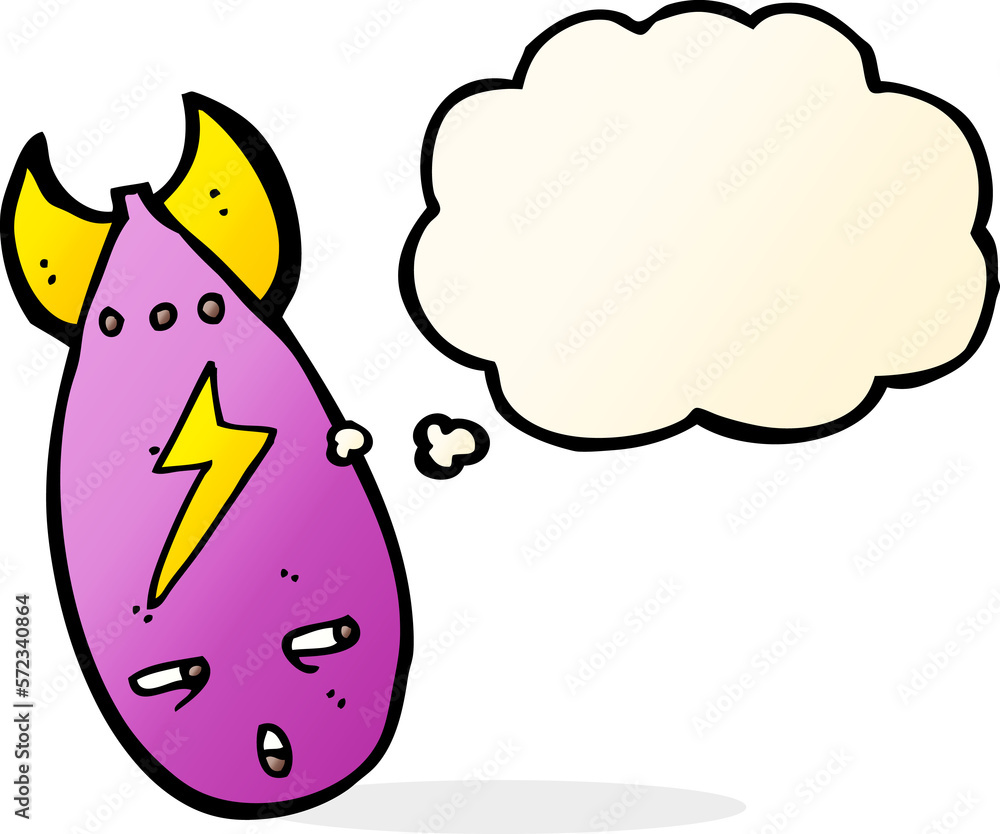 cartoon bomb with thought bubble cartoon bomb with thought bubble