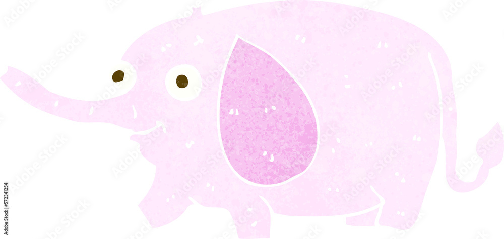 Fototapeta premium cartoon funny little elephant