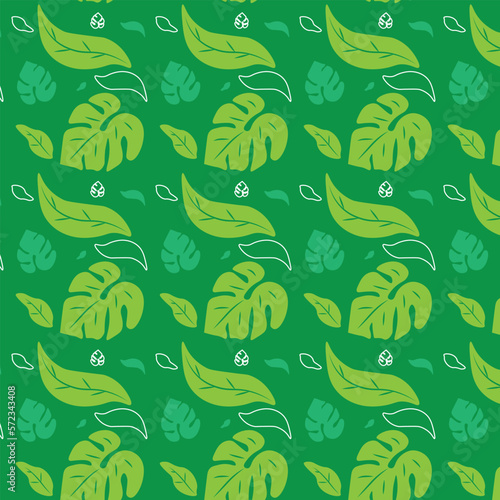 Monstera Leaf pattern. © Illustration NJersey
