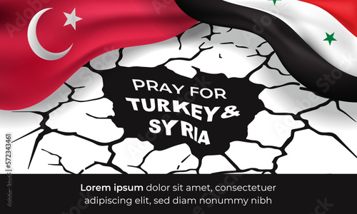 Background solidarity with Turkey and Syria because of the earthquake disaster
