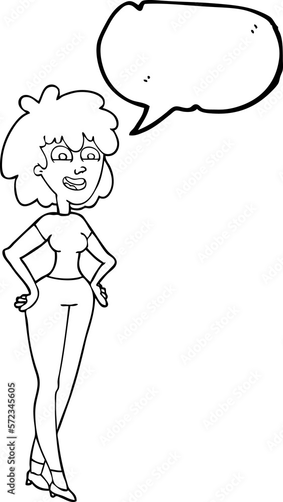 speech bubble cartoon surprised woman