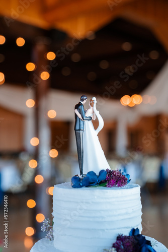 Bride and Groom on a Wedding Cake