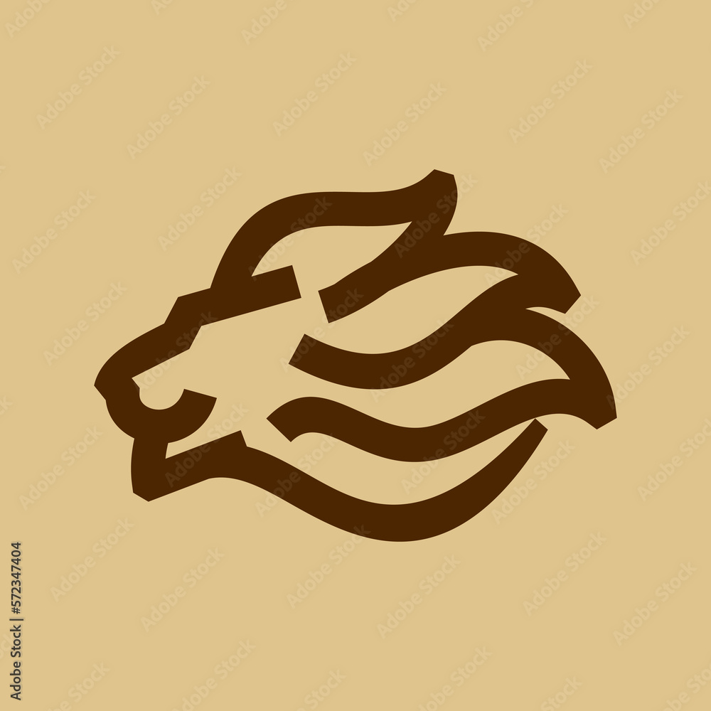 simple king lion line icon logo vector design, modern logo pictogram design of lion in outline style simple king lion line icon logo vector design, modern logo pictogram design of lion in outline style