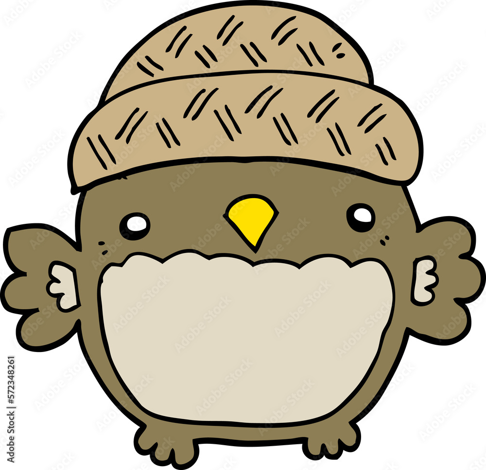cute cartoon owl in hat cute cartoon owl in hat