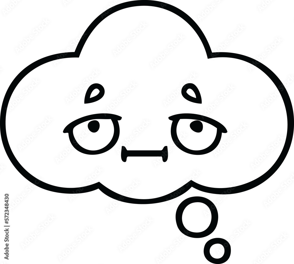 line drawing cartoon thought bubble line drawing cartoon thought bubble