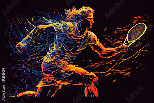 Abstract tennis player © surassawadee