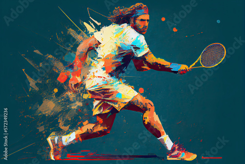 Abstract tennis player © surassawadee