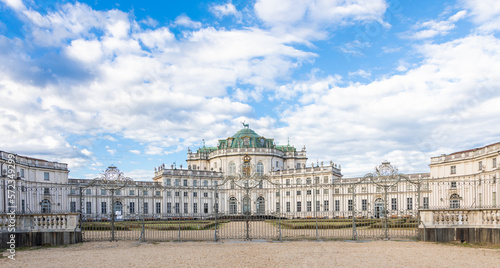 Turin, Italy - Stupinigi Royal Palace. Luxury old baroque exterior