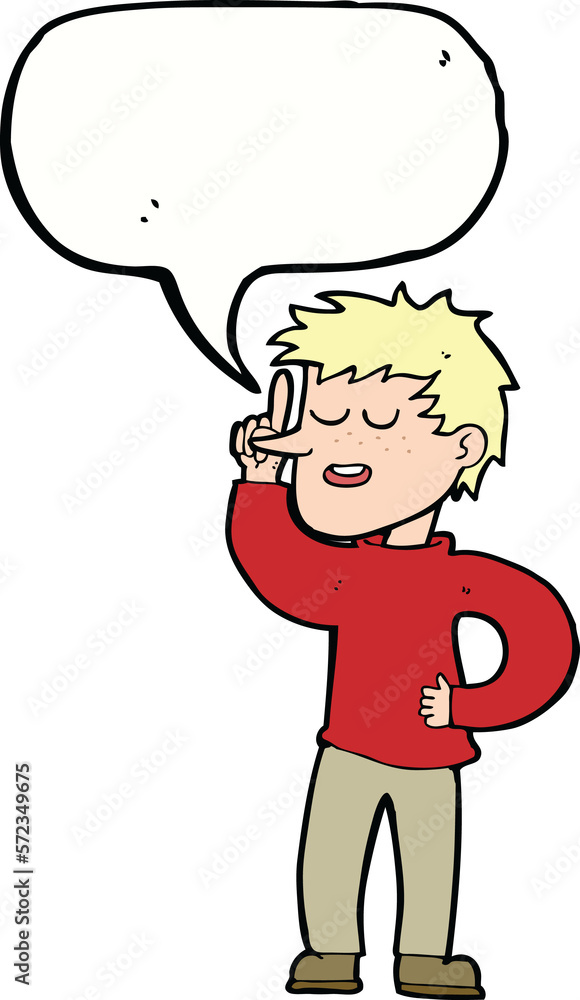 cartoon man with idea with speech bubble cartoon man with idea with speech bubble