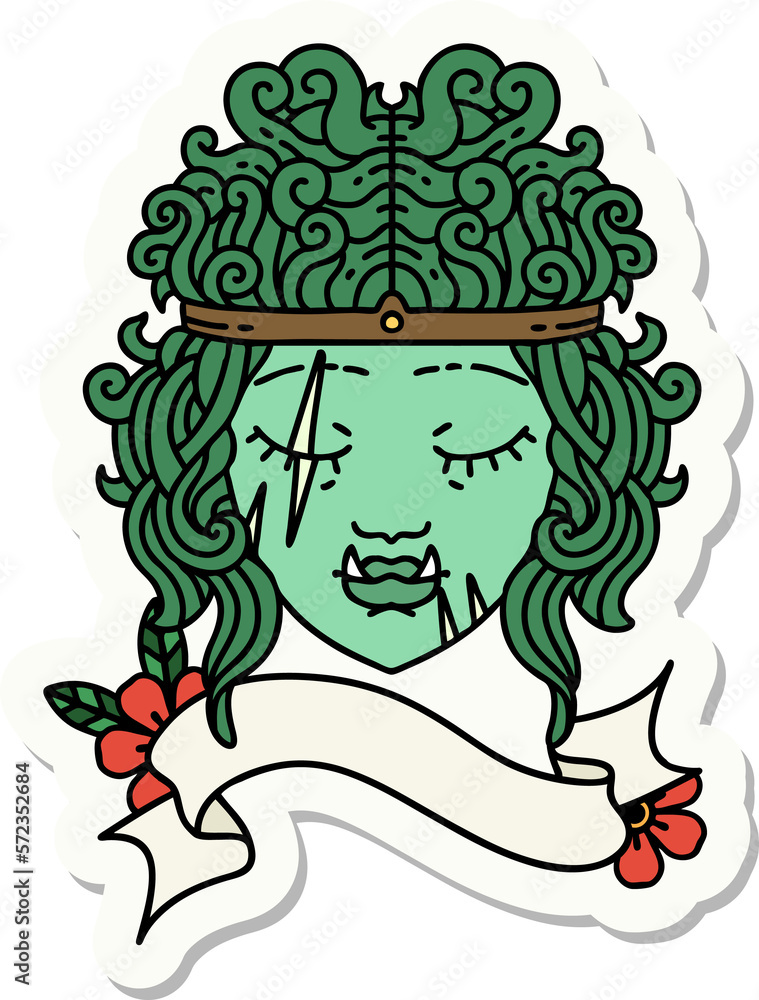 orc barbarian character face sticker orc barbarian character face sticker