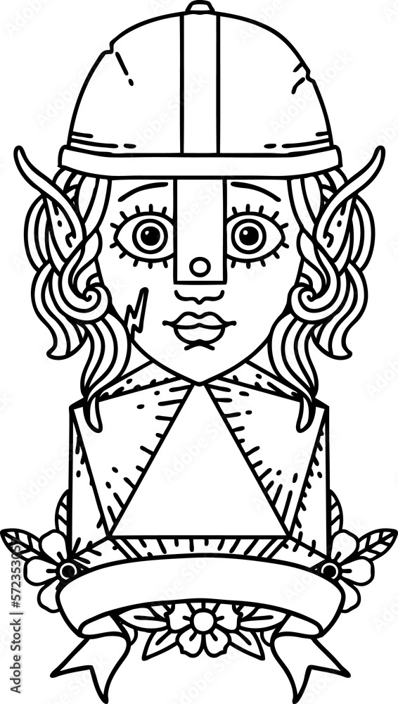 elf fighter with natural 20 dice roll illustration elf fighter with natural 20 dice roll illustration