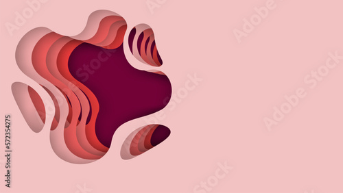 Abstract wave shape papercut style background template design for business, presentation, seminar, webinar and website backdrop.