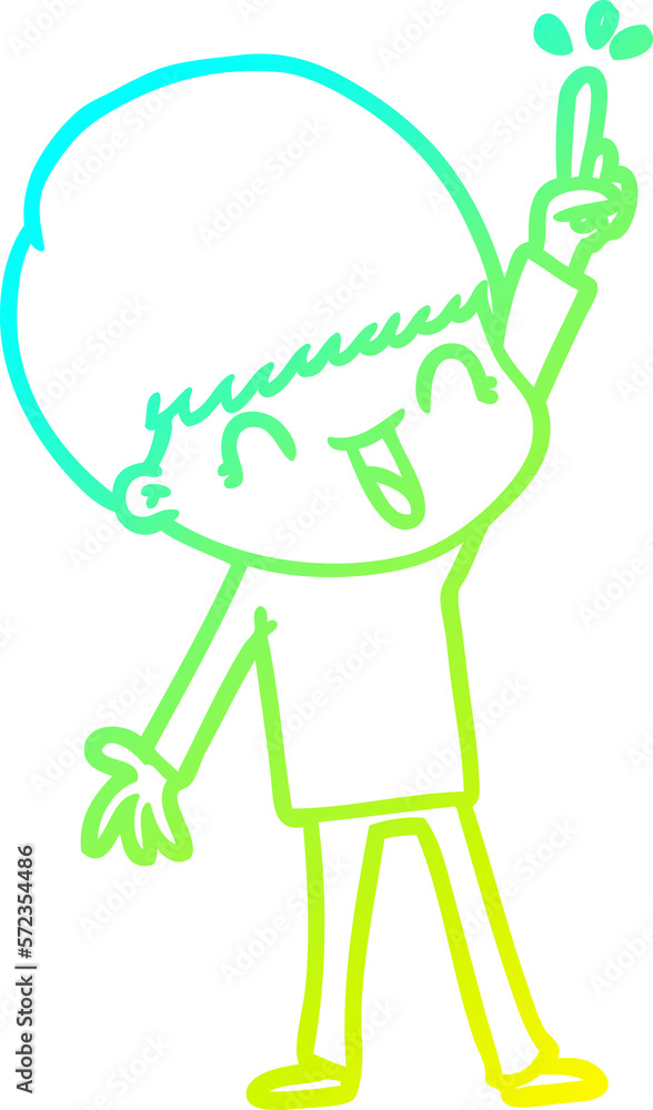 cold gradient line drawing happy cartoon boy cold gradient line drawing happy cartoon boy