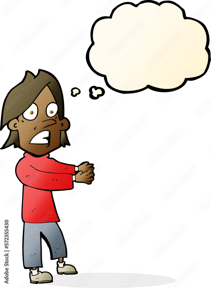 cartoon shocked man with thought bubble cartoon shocked man with thought bubble