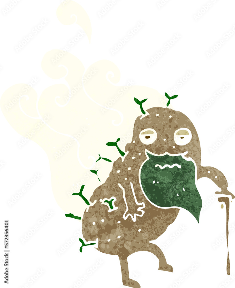 cartoon old potato cartoon old potato